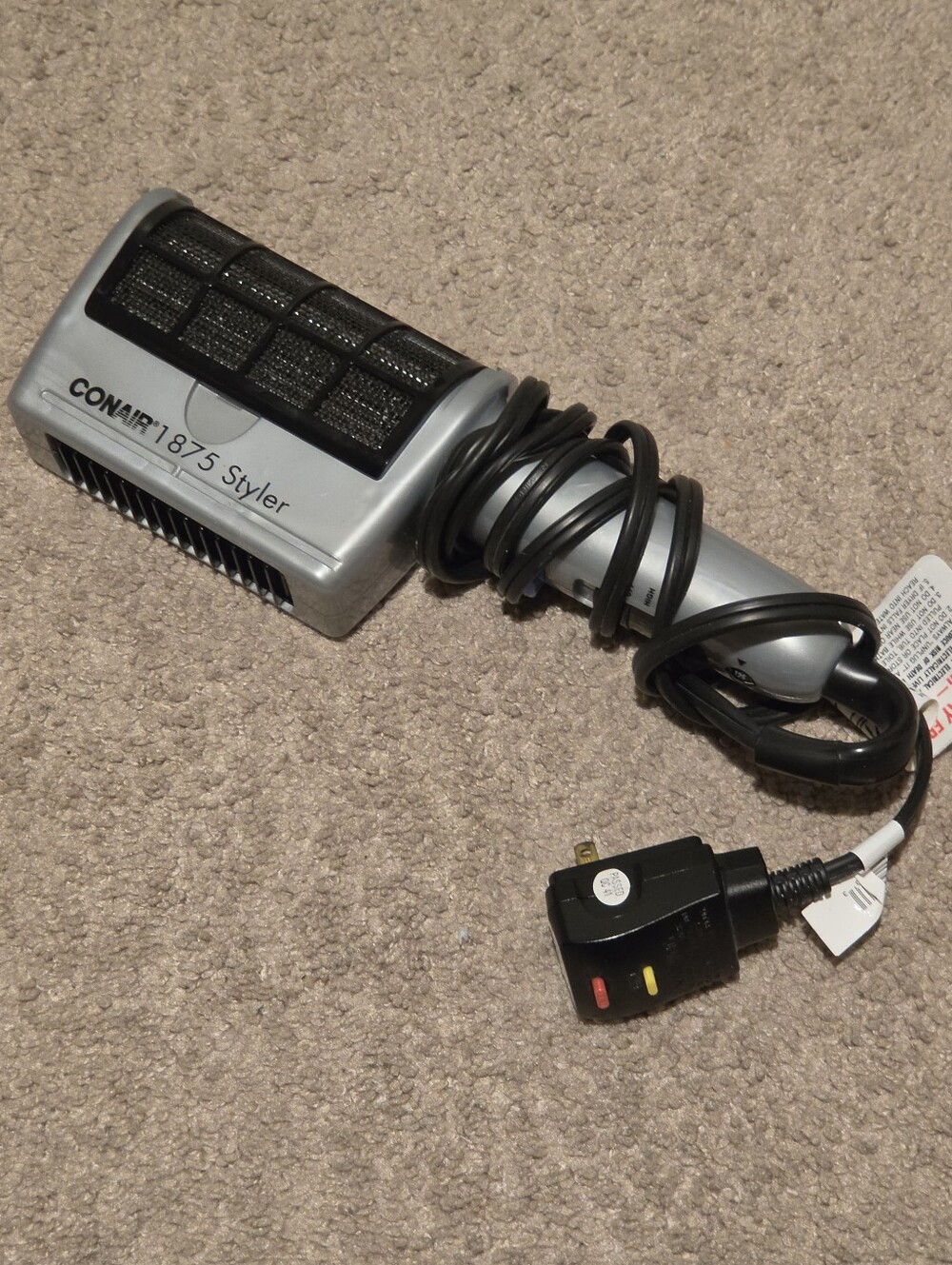 Conair 1875 Watt Hair Dryer + 2 Attachments